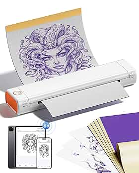 M08F tattoo printerタトゥー用紙10枚付属モバイルプリンター Amazon.co.jp: Itari M08F tattoo printer タトゥー用紙10枚付属